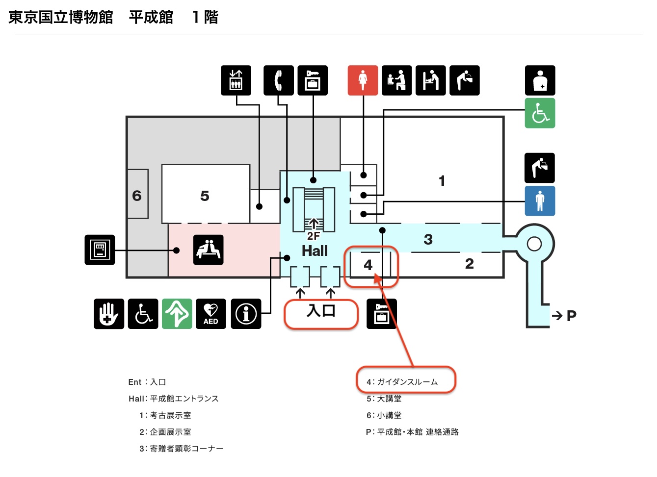 東京国立博物館　平成館　1階　ガイダンスルーム