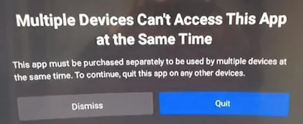 Multiple Devices Can't Access This App at the Same Time
This app must be purchased separately to be used by multiple devices at the same time. To continue, quit this app on any other devices.