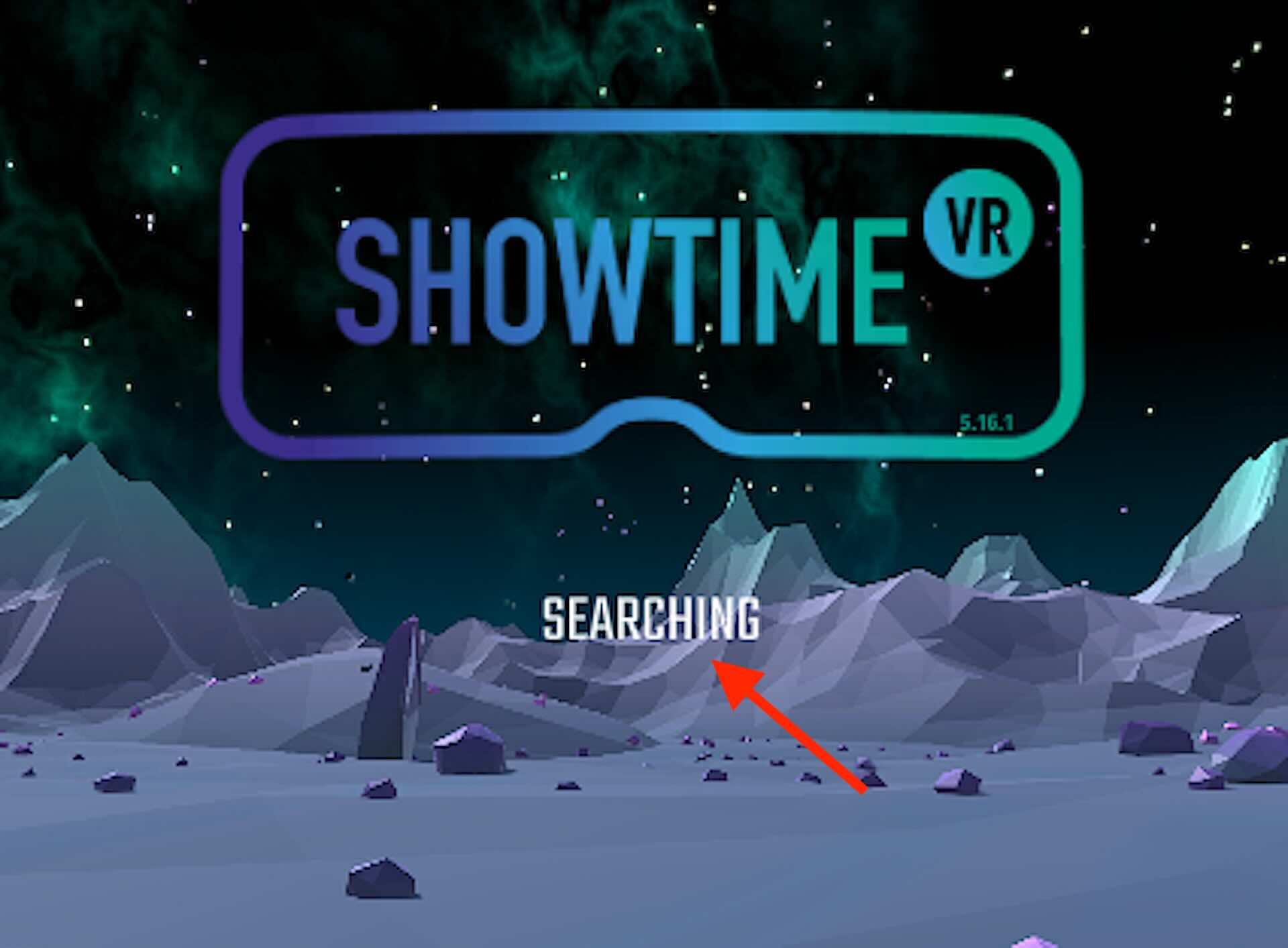 プレイヤーアプリがSearching表示