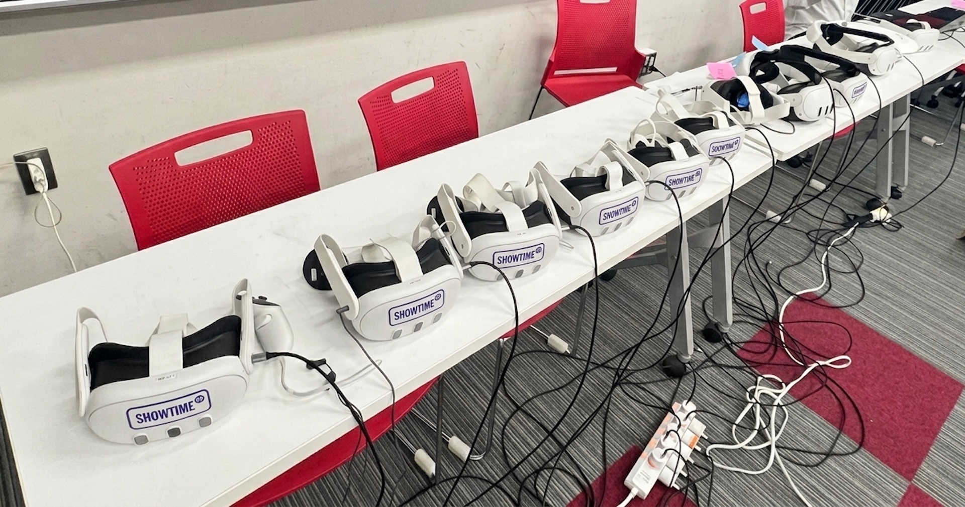 VRイベント準備中のMeta Quest 3
