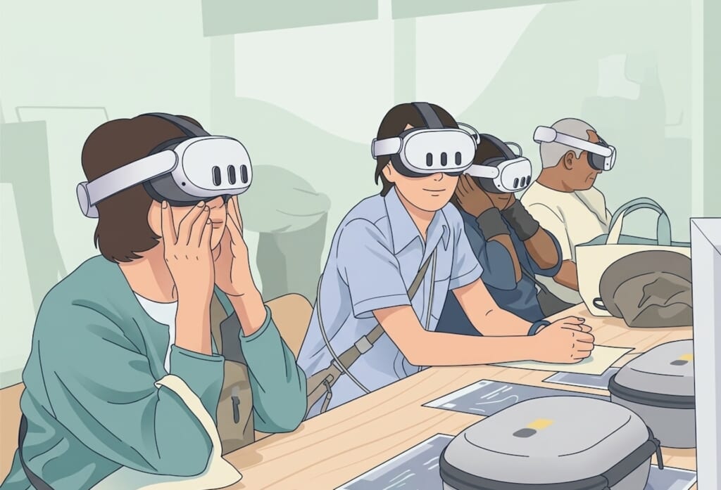 VR体験コーナーのイメージイラスト