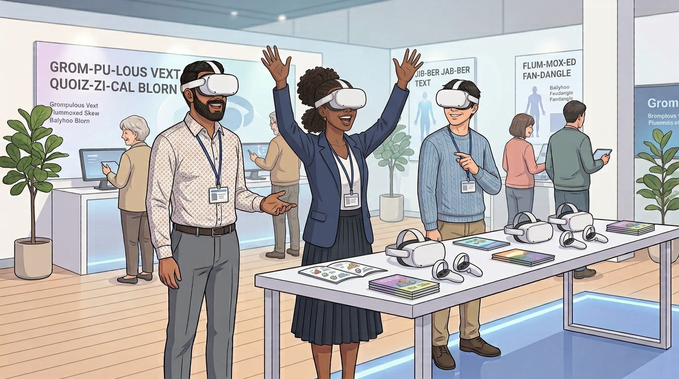 Showtime VR STANDALONE版キオスクモードが使われているイベント会場のイラスト